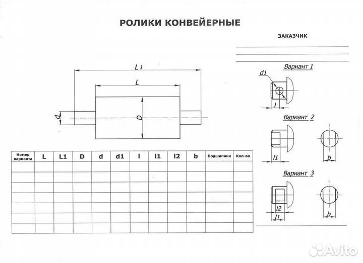 Ролики конвейерные транспортерные