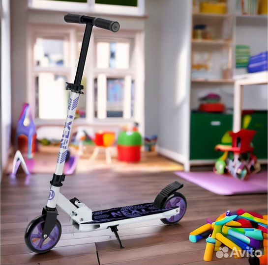Самокат двухколесный детский складной городской