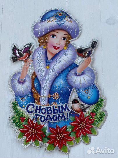 Новогодний декор наклейки