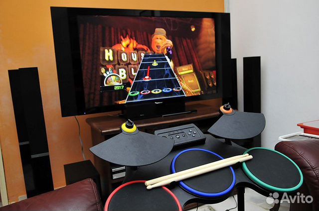 Барабаны guitar hero ps3 + 2 игры к ней