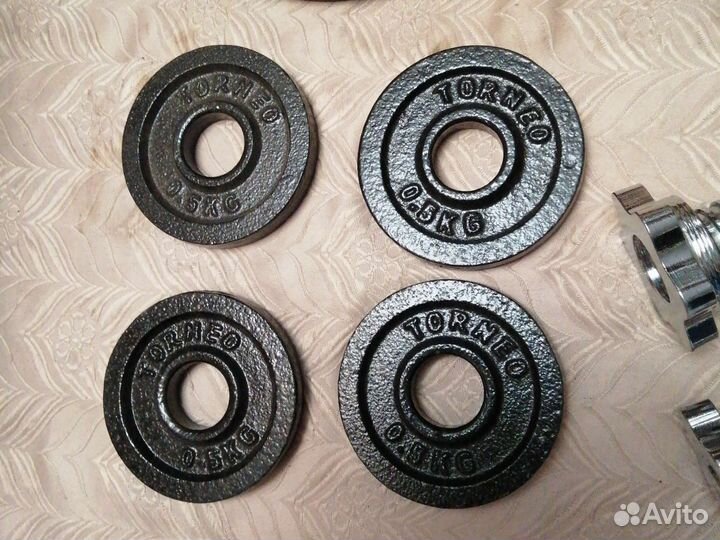 Блины Torneo 0,5 - 1,25 - 2,5 - 5 - 10кг