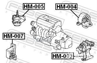 Подушка двигателя правая Honda CR-V