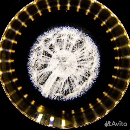 Светильник 'Одуванчик' LED 7Вт 4000Кзолото 11х10х1