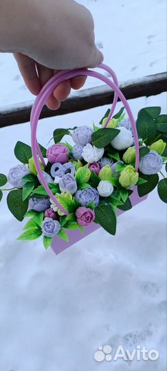 Мыло ручной работы букеты 8 марта