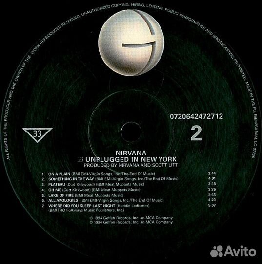 Виниловая пластинка Nirvana, MTV (Logo) Unplugged