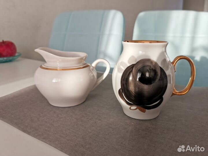 Молочник фарфор СССР Дулево Прокопьевск