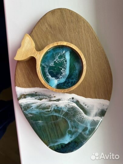 Сервировочная доска с эпоксидной смолой + мини