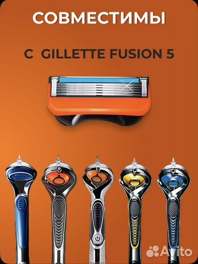Сменные лезвия для Gillette Fusion 5