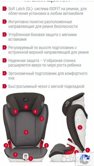 Авто кресло Britax Romer KidFix SL 12-36кг