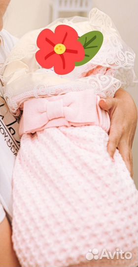 Плед на выписку летний