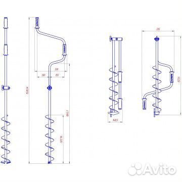Ледобур Тонар лр-д двуручный
