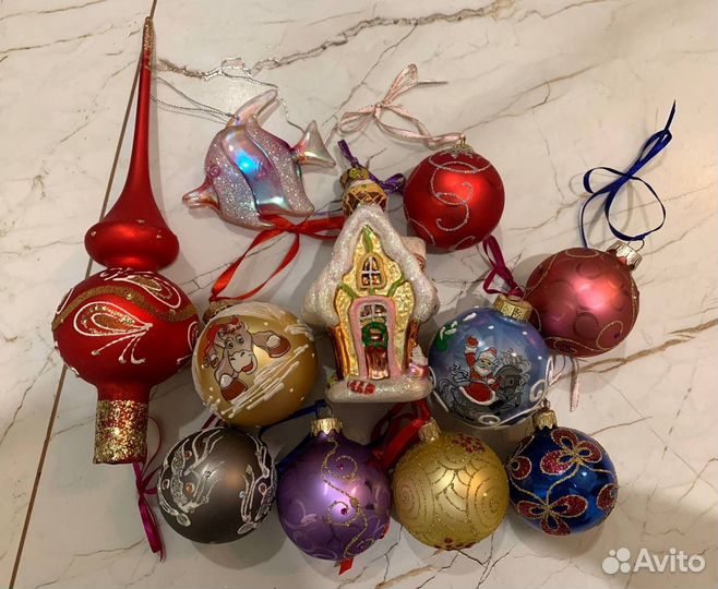 Елочные игрушки из стекла