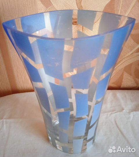 Ваза для цветов «овал»; 25 см. стекло с напылением