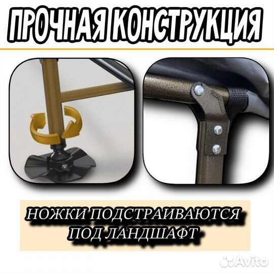 Кровать раскладная туристическая с матрасом серая