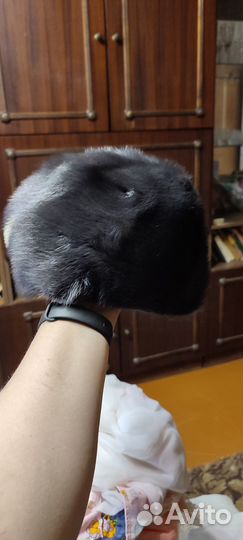 Берет женский норковый темно серый