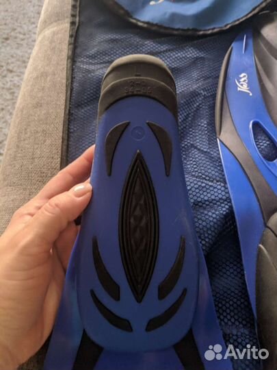 Ласты детские joss р. 34-35 с чехлом для переноски