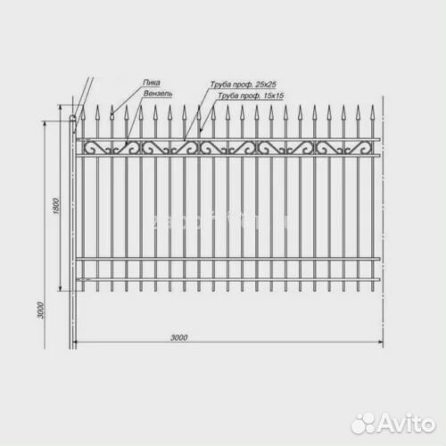 Забор сварной арт-1