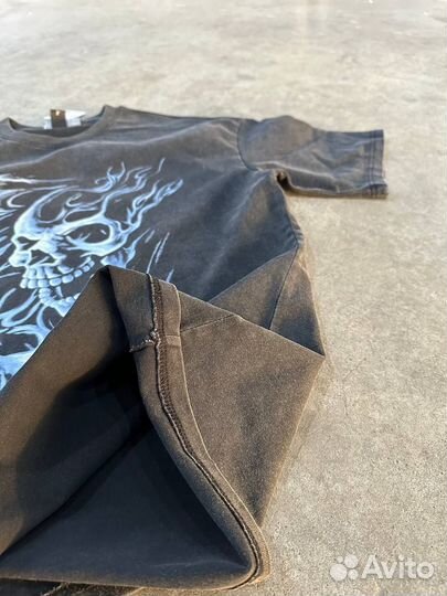 Футболка с черепами skulls liquid blue