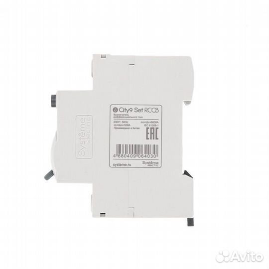 Выключатель дифференциального тока (узо) 2п 40А 30мА тип AC City9 Set 230В SE C9R36240