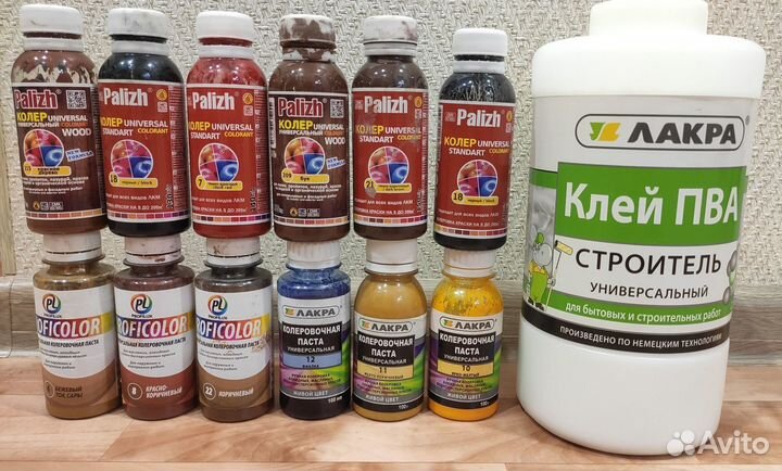Клей пва 2.3кг, колеровочная паста для краски