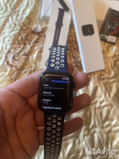 Часы apple watch 6 44 mm blue