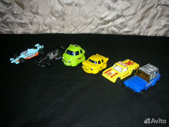 Машинки разные, металл, 6 шт
