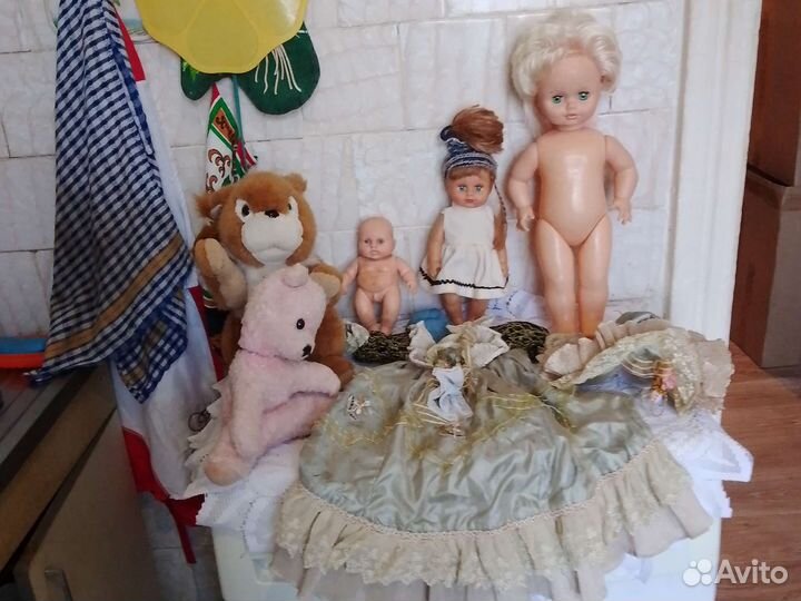 Куклы коллекционные мягк.игрушки ссср,платье шляпа