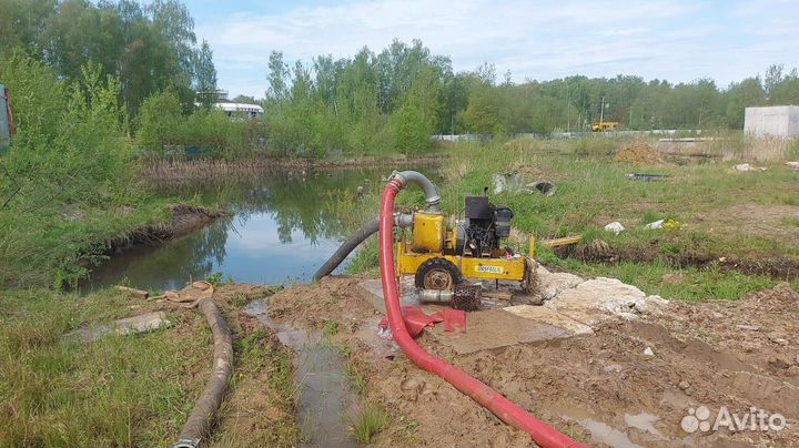 Аренда насосов мотопомп Откачка Водопонижение