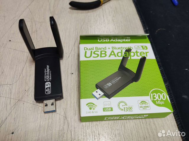 Wifi + Bluetooth адаптер 2,4/5.0 Ghz 1300 Mb/s