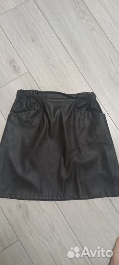 Юбка кожаная