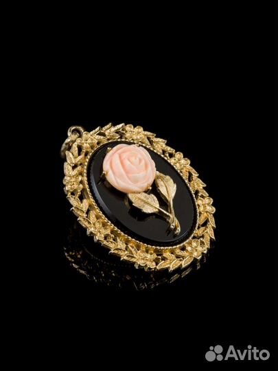 Кулон на цепочке винтажный Avon с зеркальцем