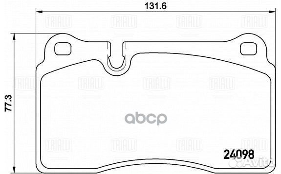 Колодки тормозные дисковые передние т/с Brembo