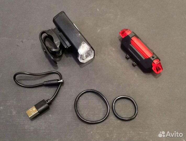 Велосипедный комплект 2 фонаря передний и задний