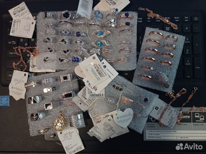 Серебряные кольца серьги 925 проба