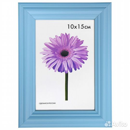 Фоторамка linda 100х150мм голубая дерево