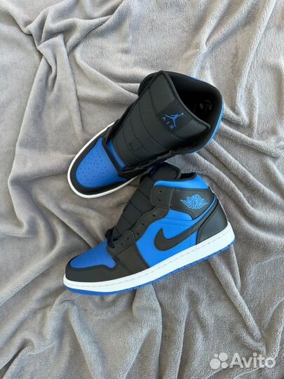 Air Jordan 1 Mid Black Royal Blue 45eu