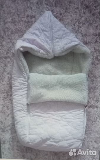 Зимний конверт в коляску на овчине