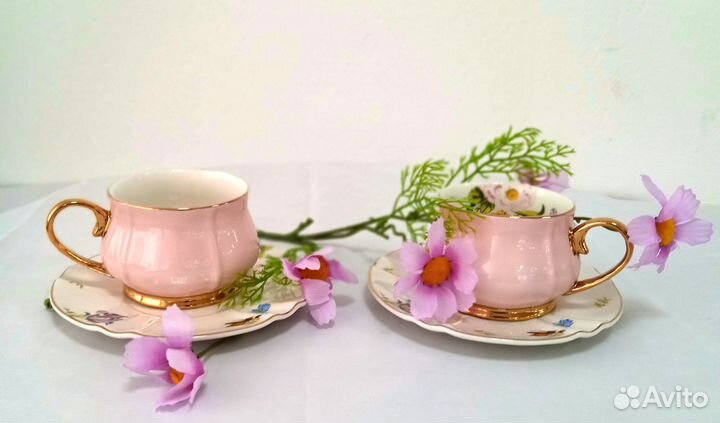 Чайные пары Royal Classics Розовый Тюльпан Китай