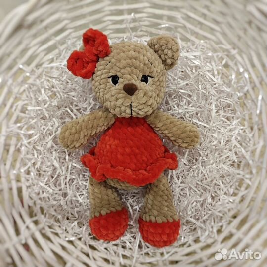 Плюшевые вязаные мишки