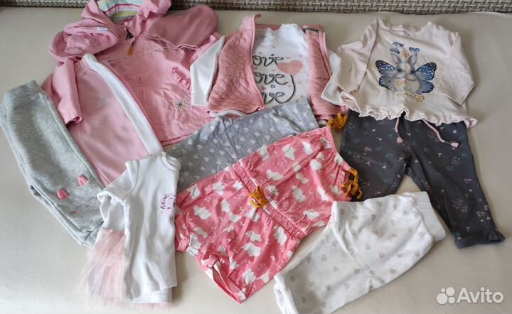 Вещи для девочки пакетом р. 74