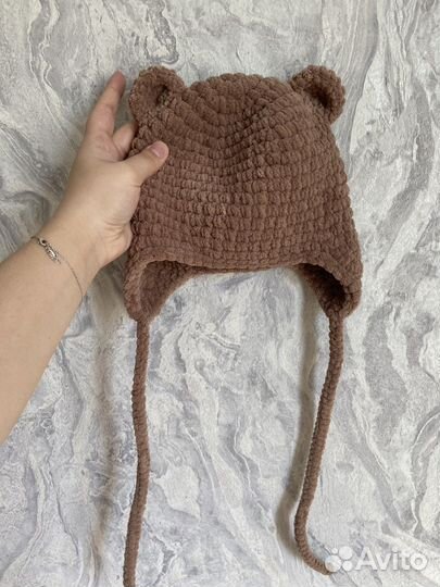 Шапка из плюша 44-46