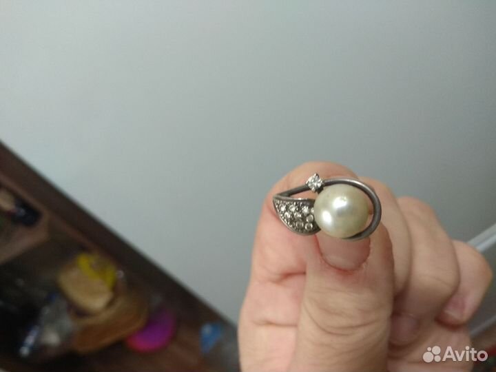 Серьги серебро с жемчугом