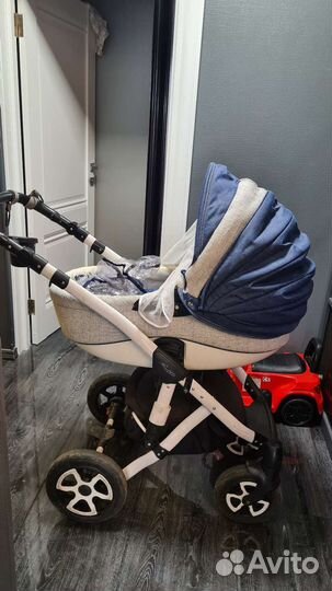 Коляска adamex 3 в 1 джинсовая