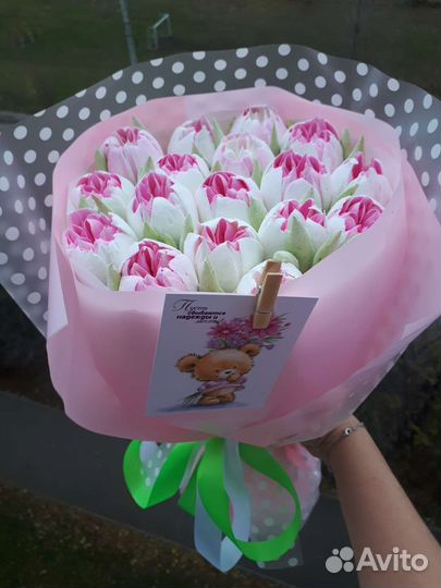 Букеты из зефира и безе