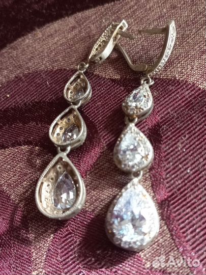 Серебряные серьги СССР