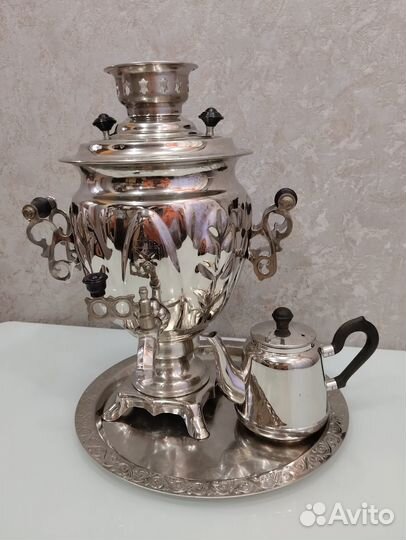 Самовар с подносом