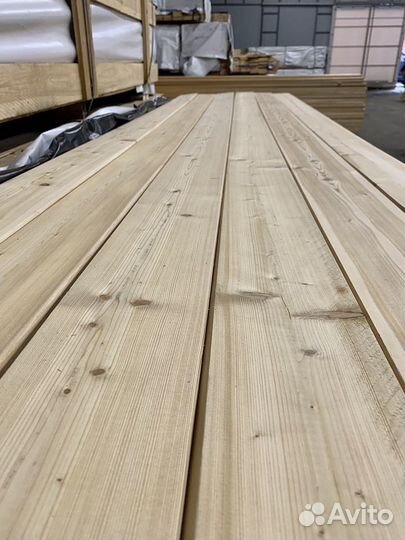 Планкен скошенный лиственница - 20х120х3000 сорт В
