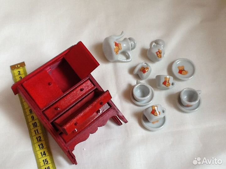 Игрушки мини. Мебель. Посуда для кукол. Винтаж