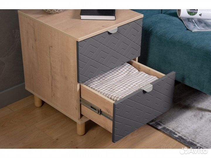 Тумба прикроватная Теджонс Time-2 Art Grafit