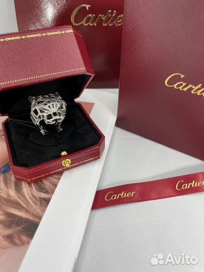 Cartier panthere кольцо бриллианты изумруды